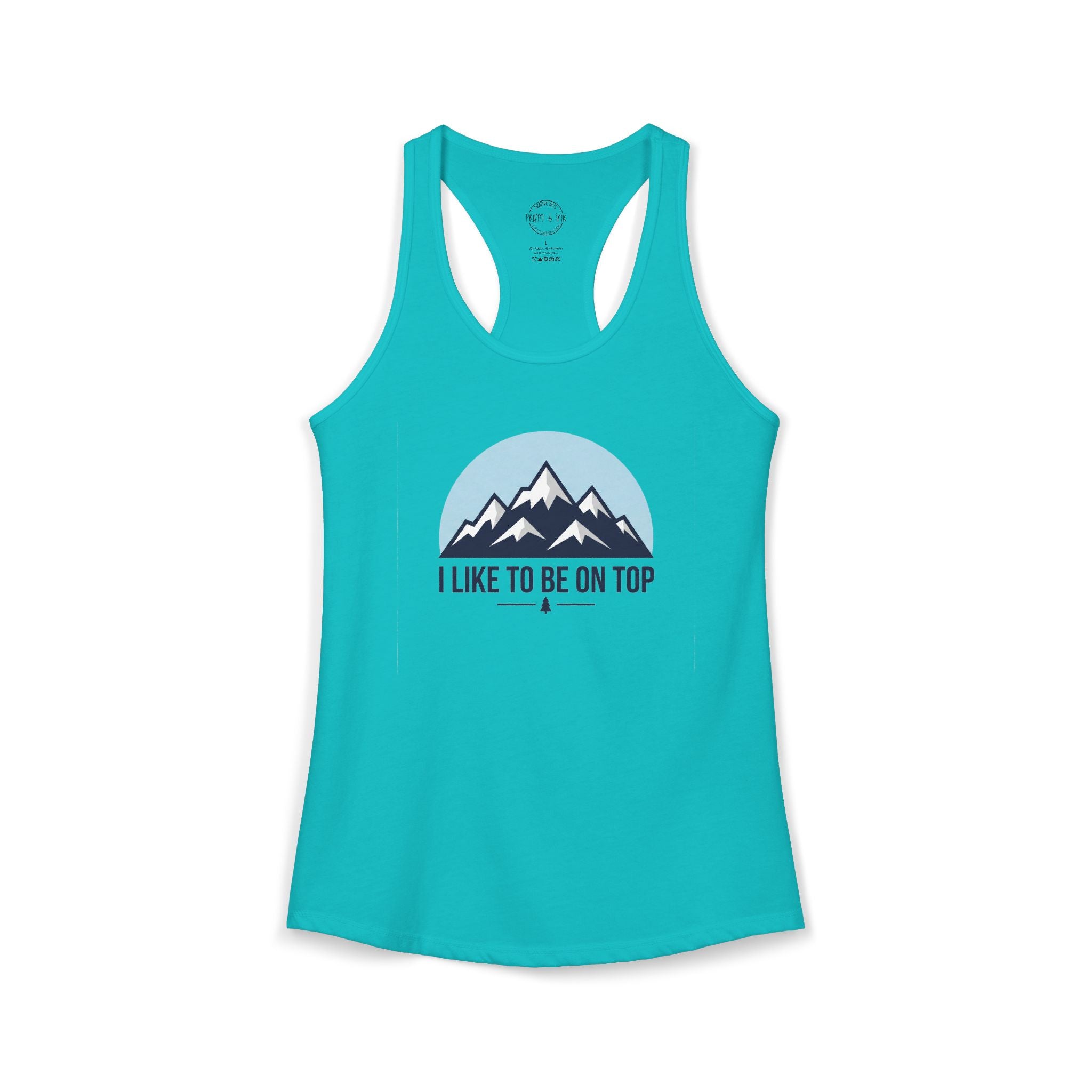 I Like To Be On Top Racerback Tank